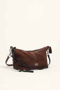 Sac Madrid moyen en cro&ucirc;te de cuir marron