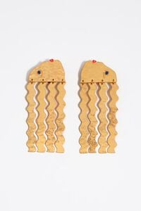 Matte gold silhouette earrings