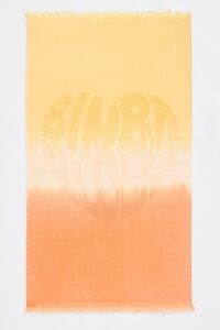 Toalla  logo coraz&oacute;n tie dye naranja