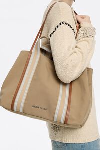 Bolso shopper Chihuahua grande gabardina camel