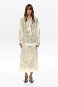 Camel Chihuahua A-line skirt