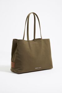 Bolso shopper Chihuahua grande gabardina oliva