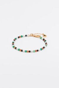 Pulseira pedras e correntes dourada