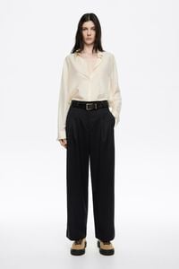 Black darted trousers