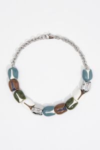 Silver tulip chain necklace