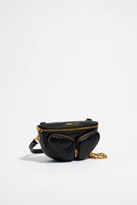 Bolso ri&ntilde;onera Pocket mini piel negro