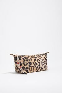 Neceser trapecio nylon leopardo natural