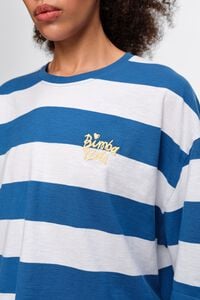 Camiseta boxy algod&oacute;n rayas marrones