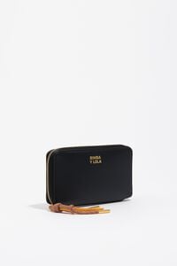 Billetera horizontal mediana piel negro