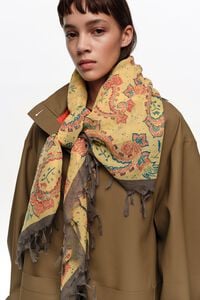 Light orange paisley shawl