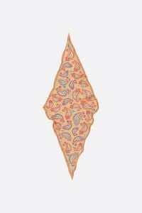 Light orange diamond paisley scarf