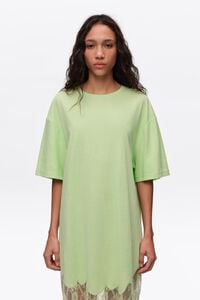 Vestido t-shirt curto renda ma&ccedil;&atilde;