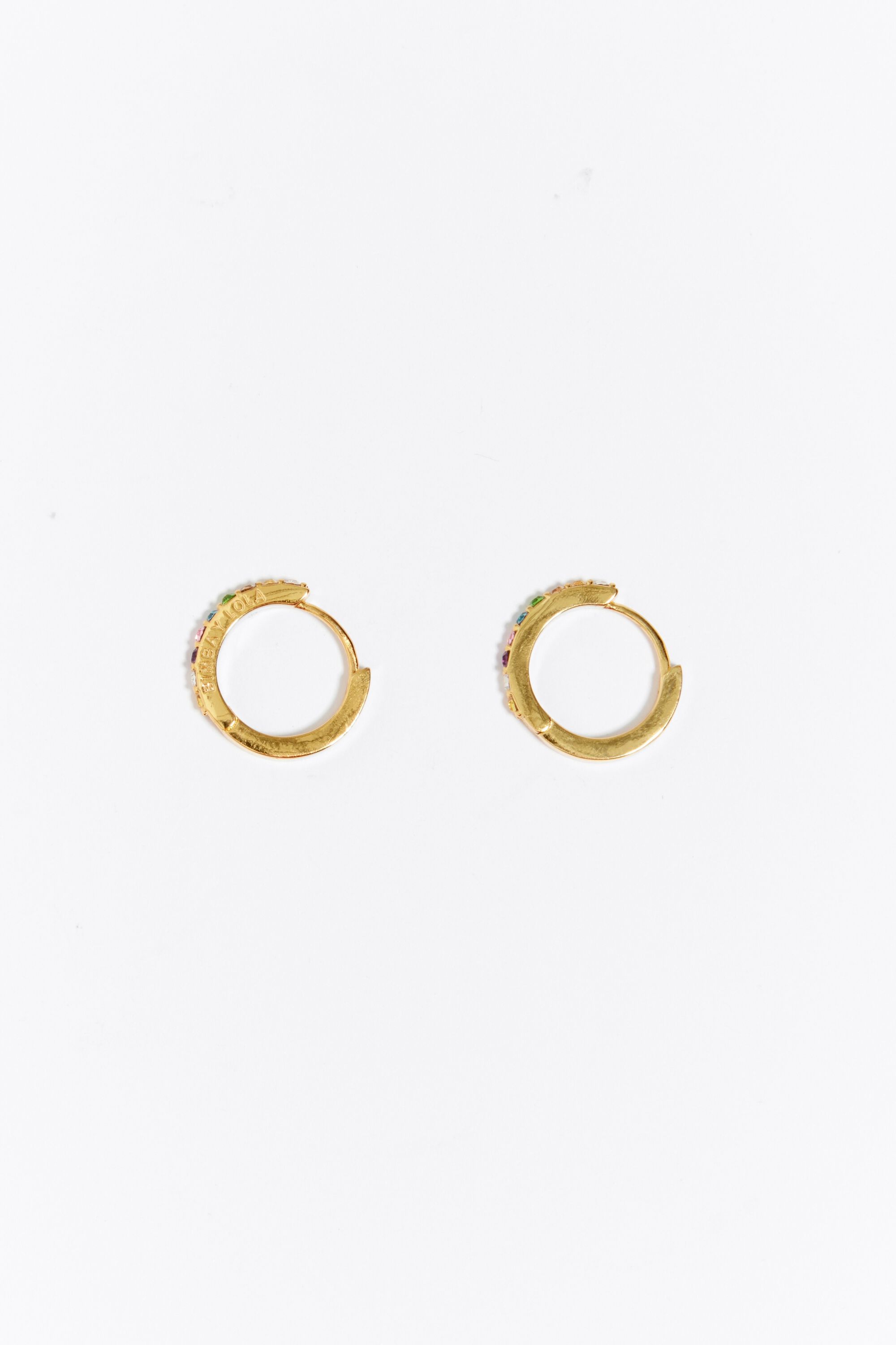 Pendientes aro cristales