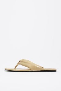 Sandalia plana tubular piel amarilla