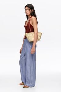 Medium natural palm basket bag