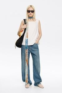 Pa&ntilde;uelo patchwork naranja