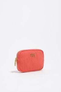 Coral nylon coin purse