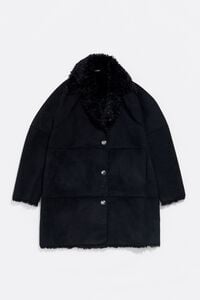 Black faux suede jacket