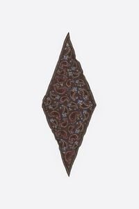 Brown diamond paisley scarf
