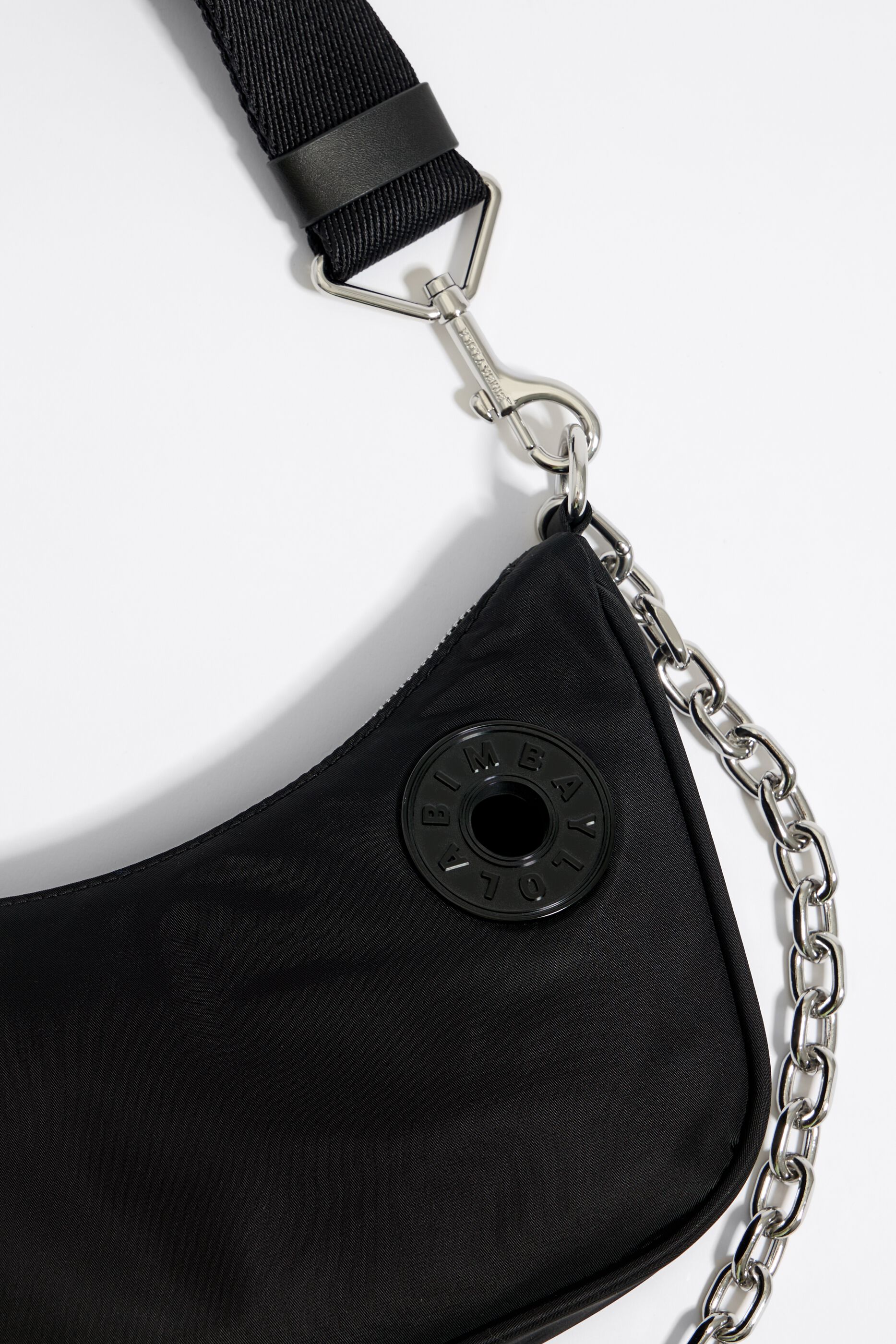 S black nylon Moon bag