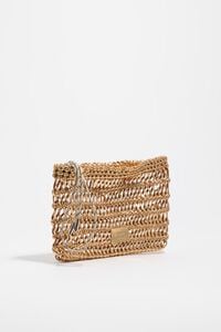 Bolso de man trenzado pel dourado