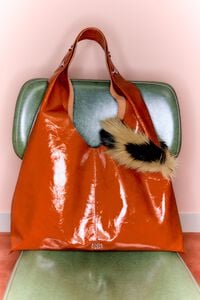 Bolso Paper Bikini maxi piel naranja quemado