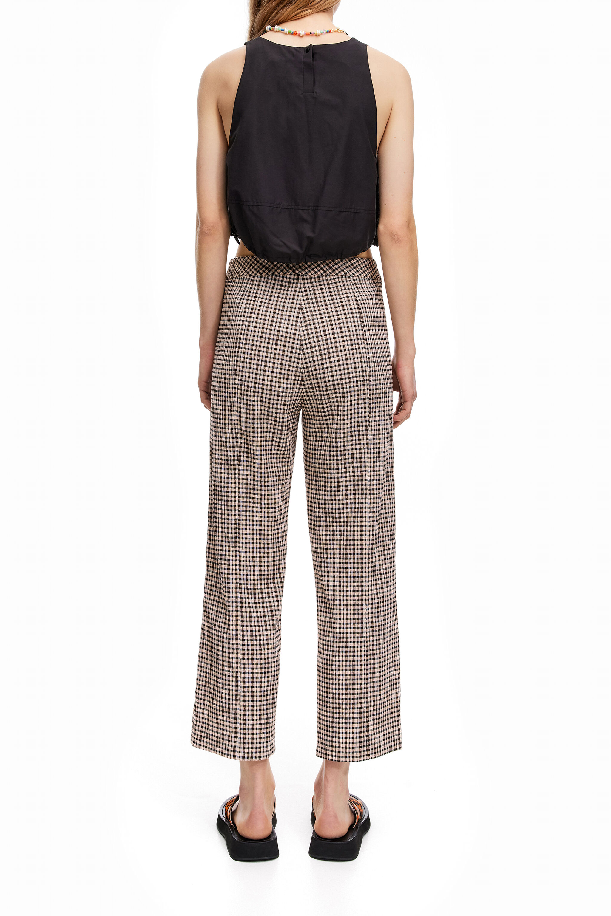 Black gingham trousers