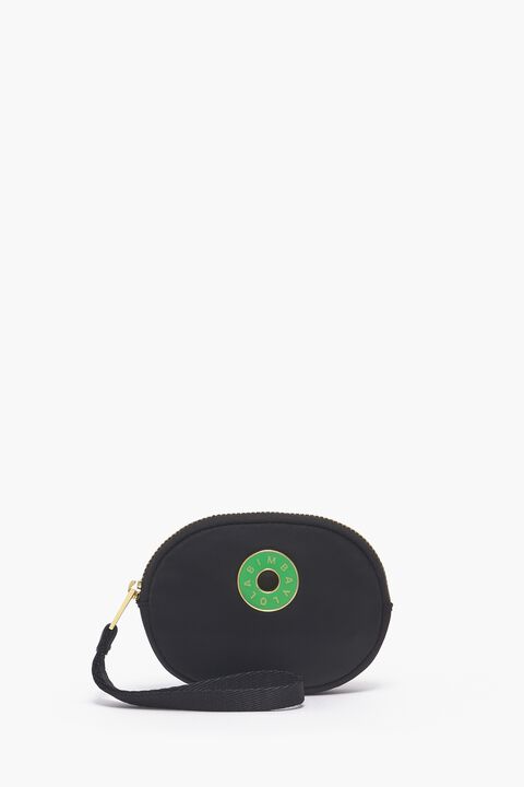 Monedero ovalado negro