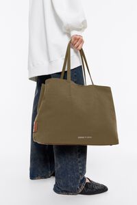 Bolso shopper Chihuahua grande gabardina oliva