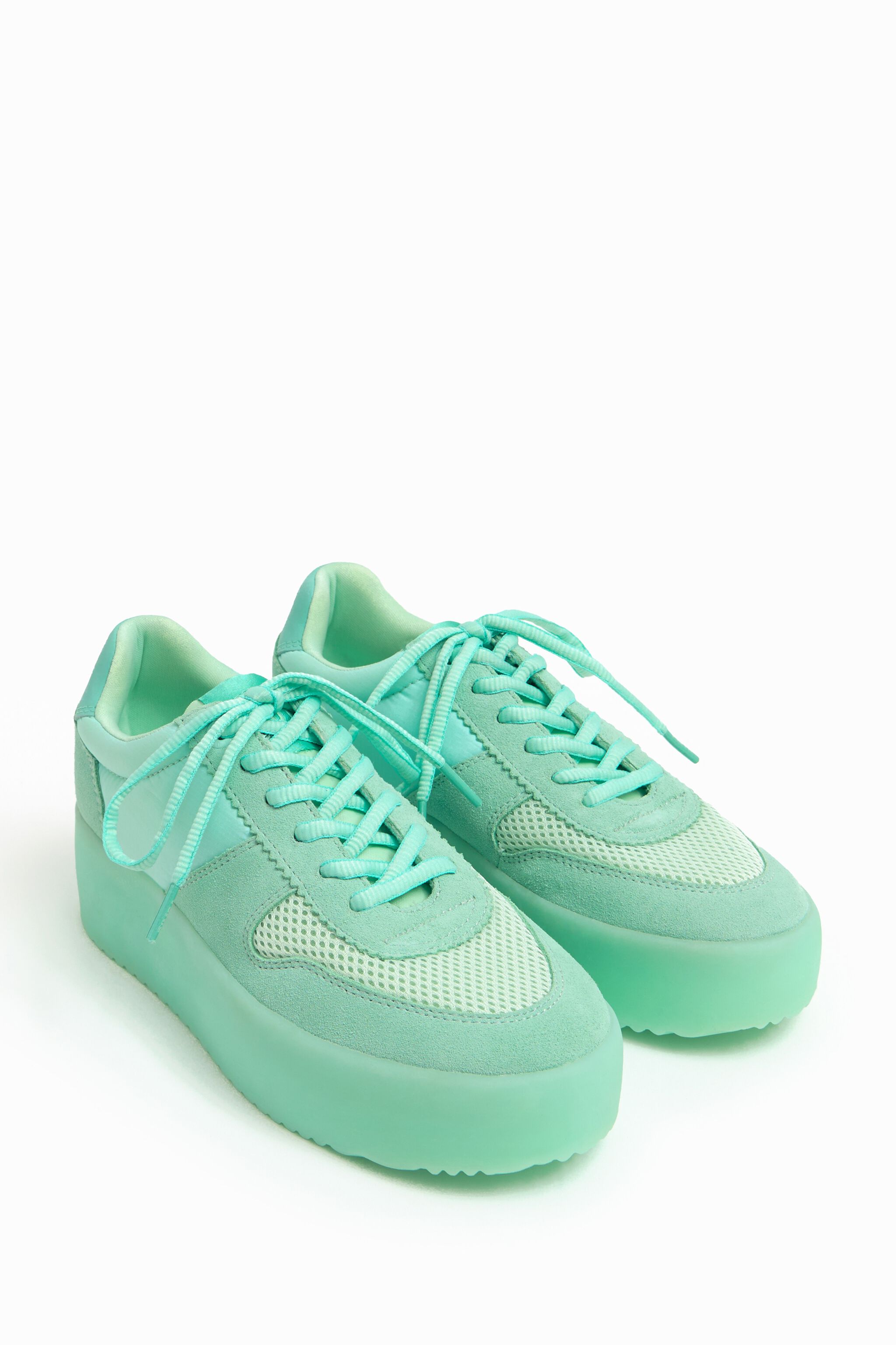 platform sneakers green