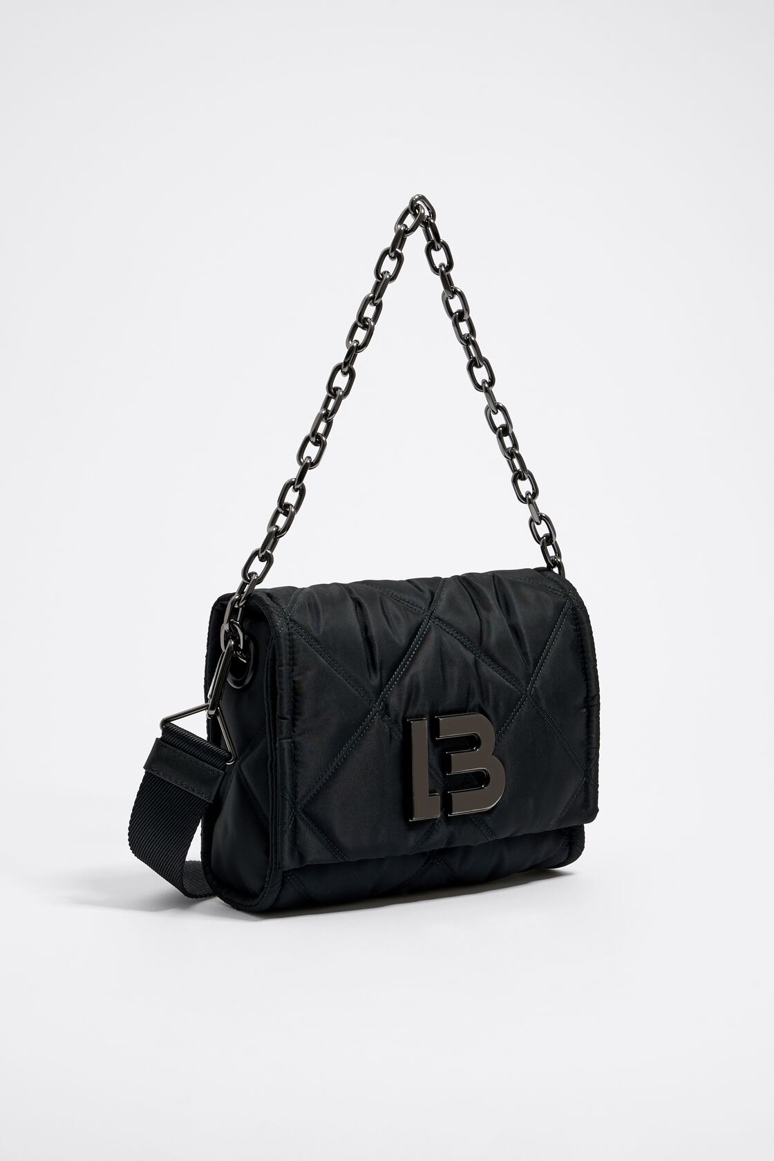 Bimba Y Lola Xs Black Leather Crossbody Bag
