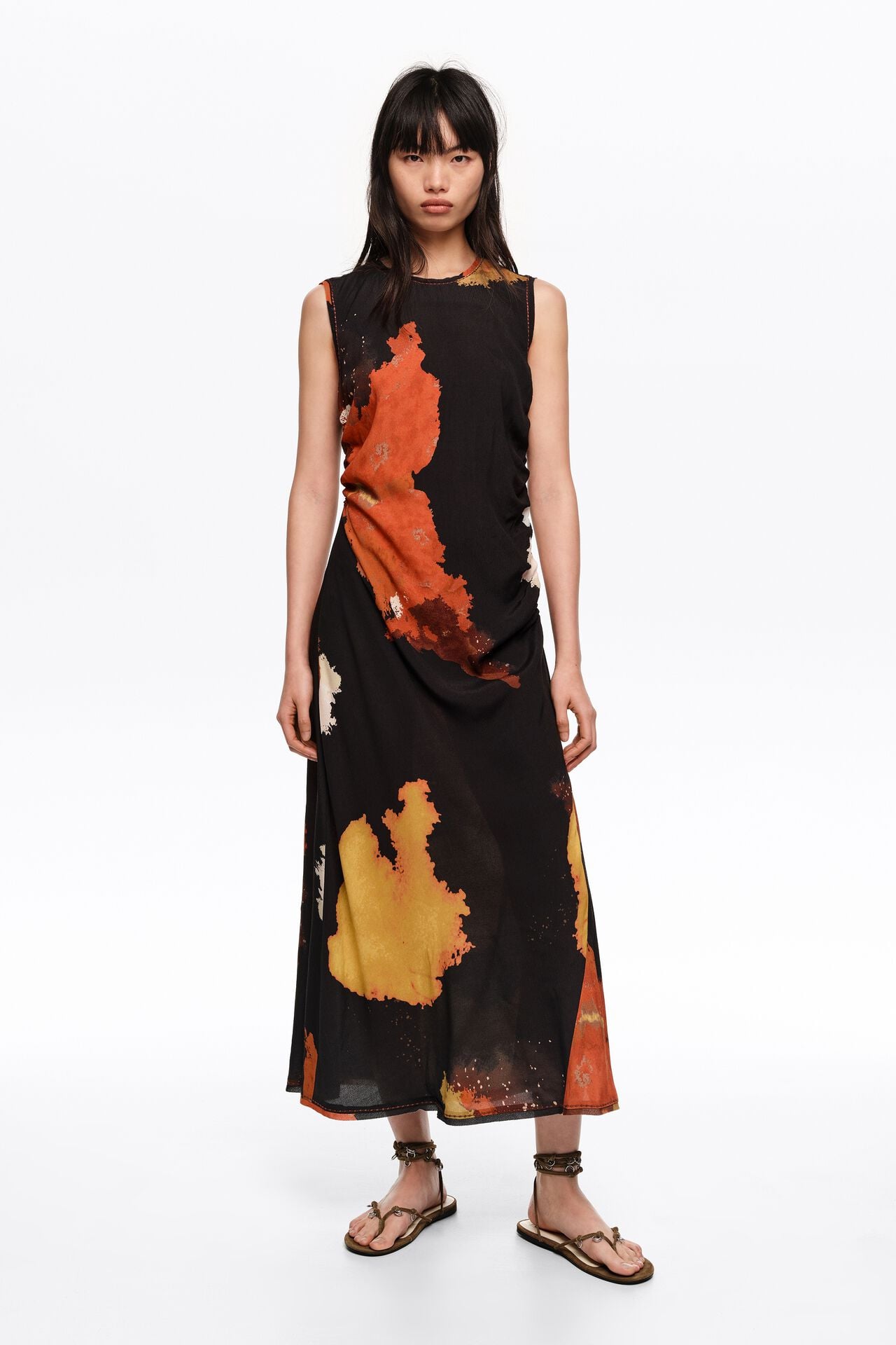 bimba y lola black dress Blot fringed armhole midi We've rounded up the YGroup_serena-sequin line cut Plunging V Size:12-12,5 US / 45