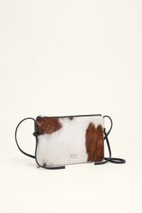 Small brown fur clutch bag