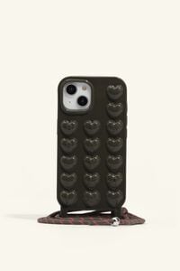Dark green shiny silicone case for iPhone 15