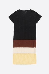 Vestido midi textura negro