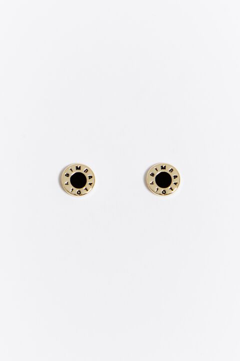 Pendientes botón negro