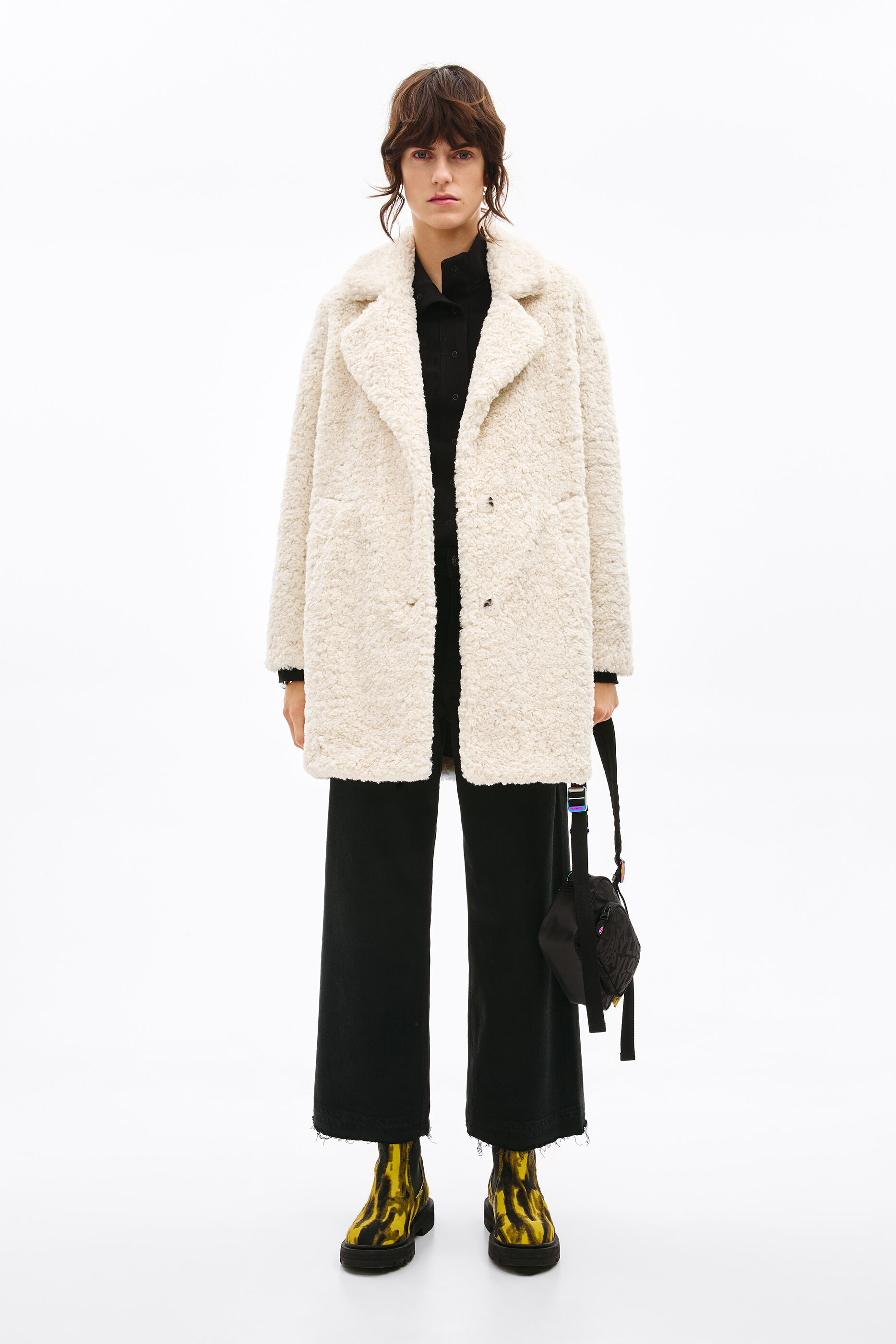 ivory fur coat