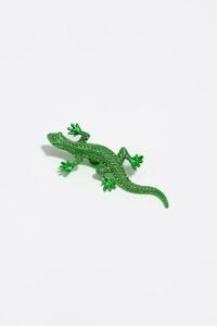 Green lizard charm with crystals