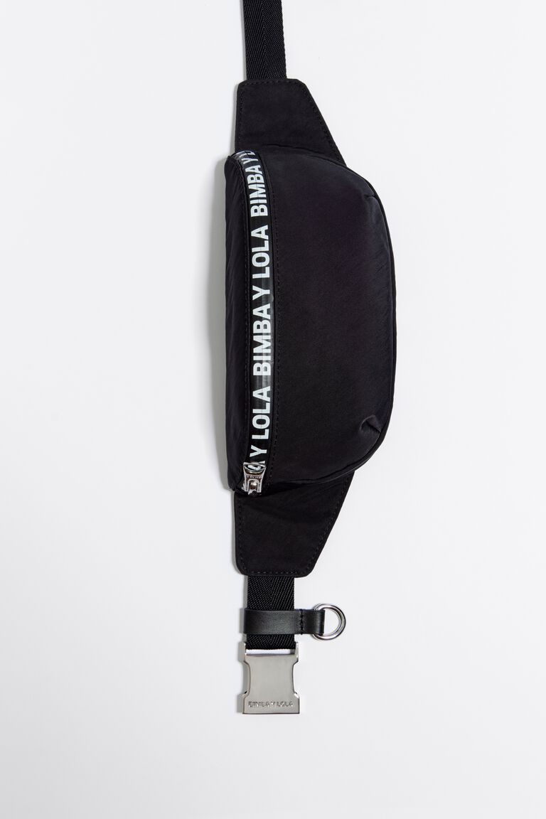 Shop bimba & lola Black padded nylon mini bag (232BBH806.11000) by