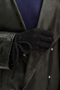 Black mini sequin knit glove