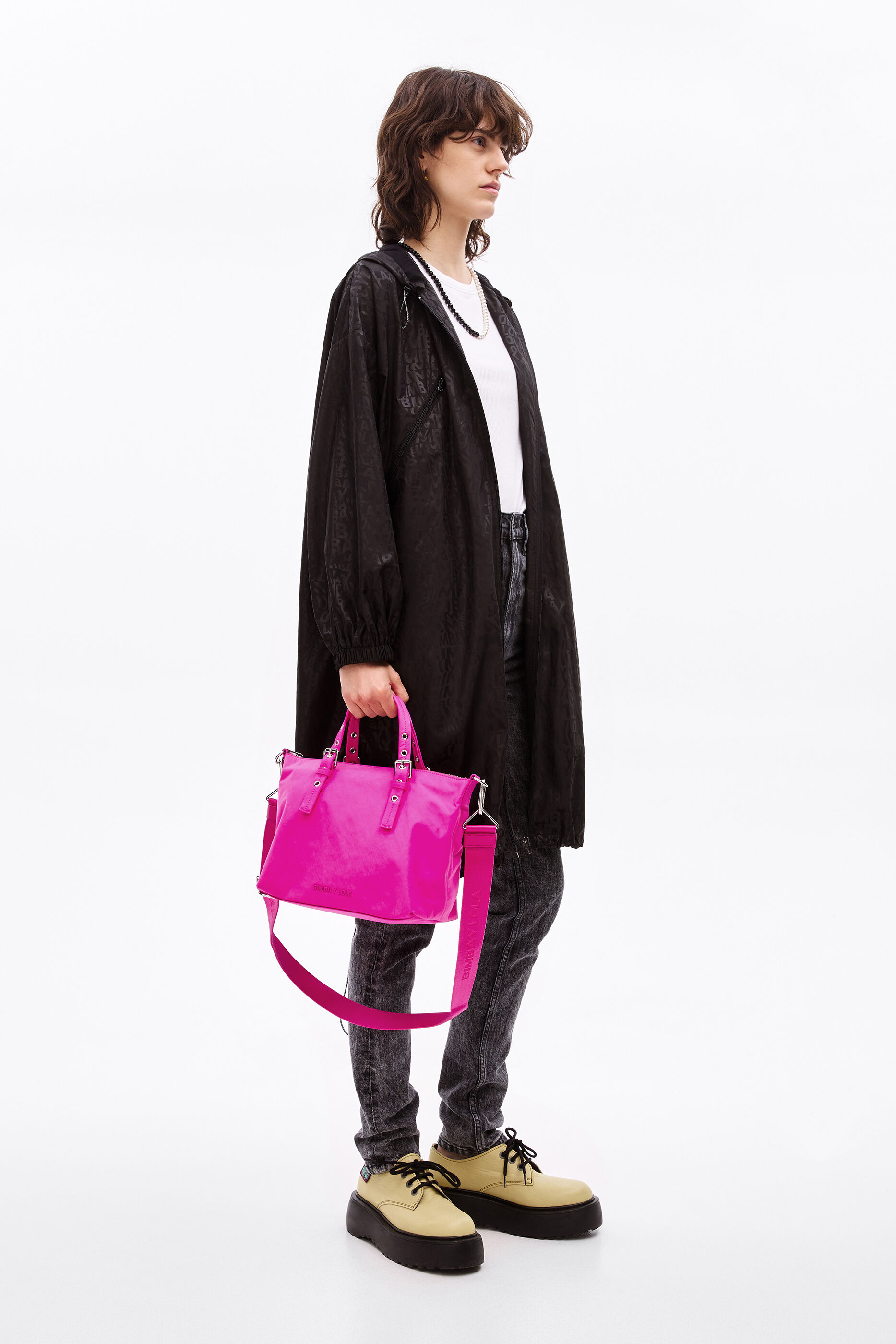 pink nylon tote