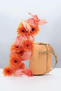 Medium orange sorbet nylon Pocket bag