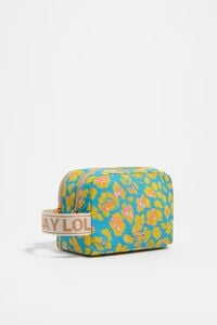 Blue Leopard nylon make-up case