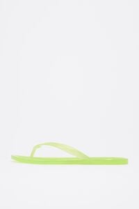 Lime semi-transparent flip-flop