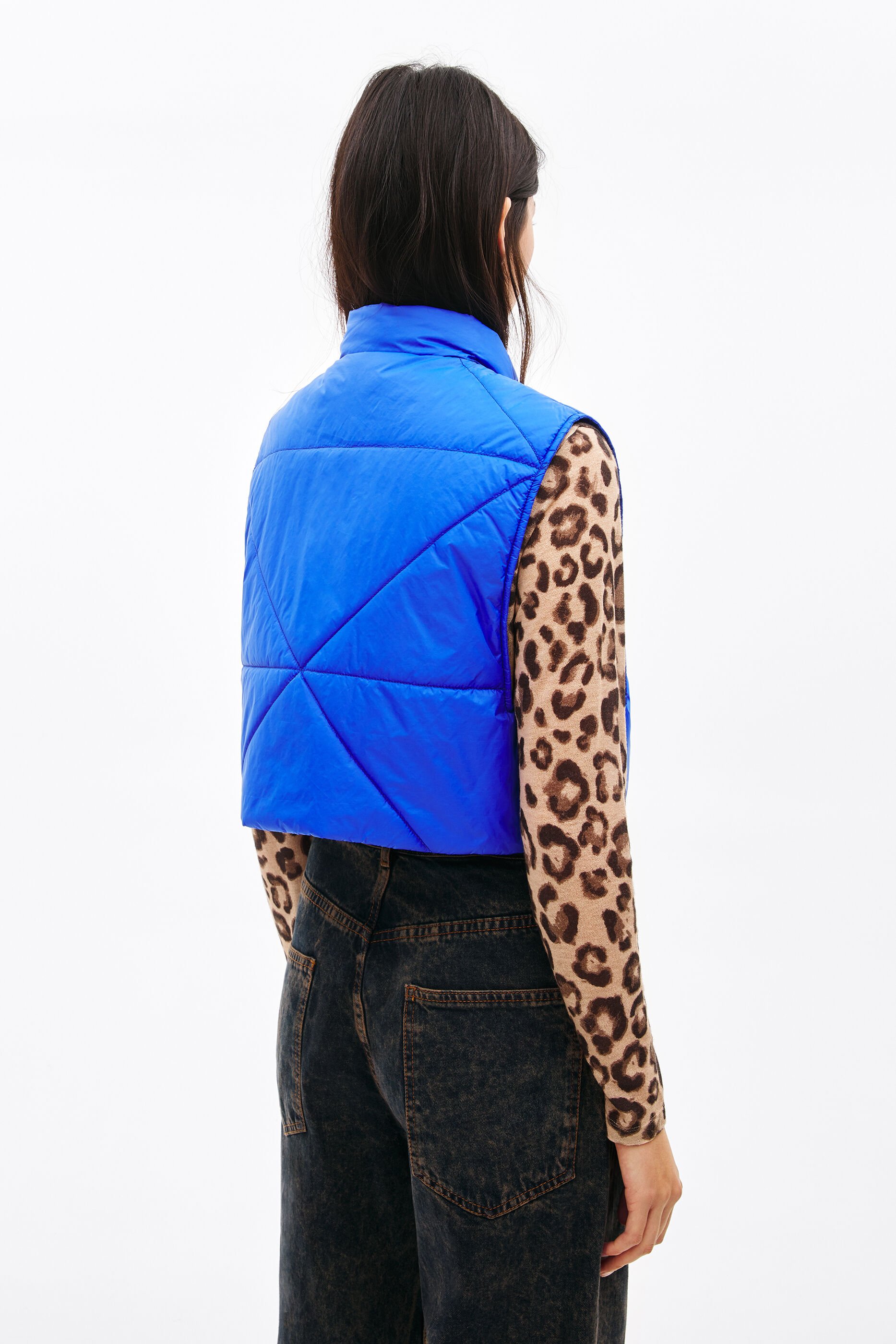 chaleco acolchado azul