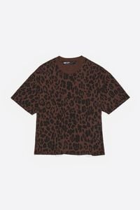 Dark brown Leopard Big oversize T-shirt