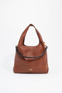 Medium brown leather Paper bag