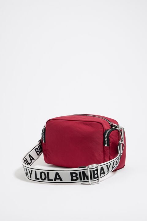 Bimba y Lola, Bags, Bimba Y Lola Woven Red Black Shoulder Crossbody Bag