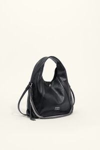 Small black leather Paper bag
