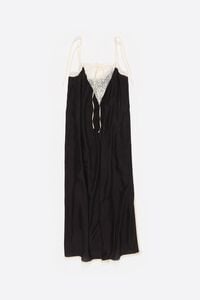 Black silk lace strappy dress